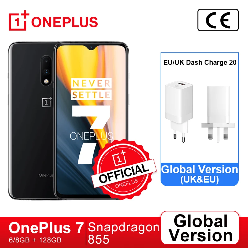 Глобальная версия Oneplus 7 6 ГБ 128 Snapdragon 855 восьмиядерный смартфон 41 &quotAMOLED Экран 48MP