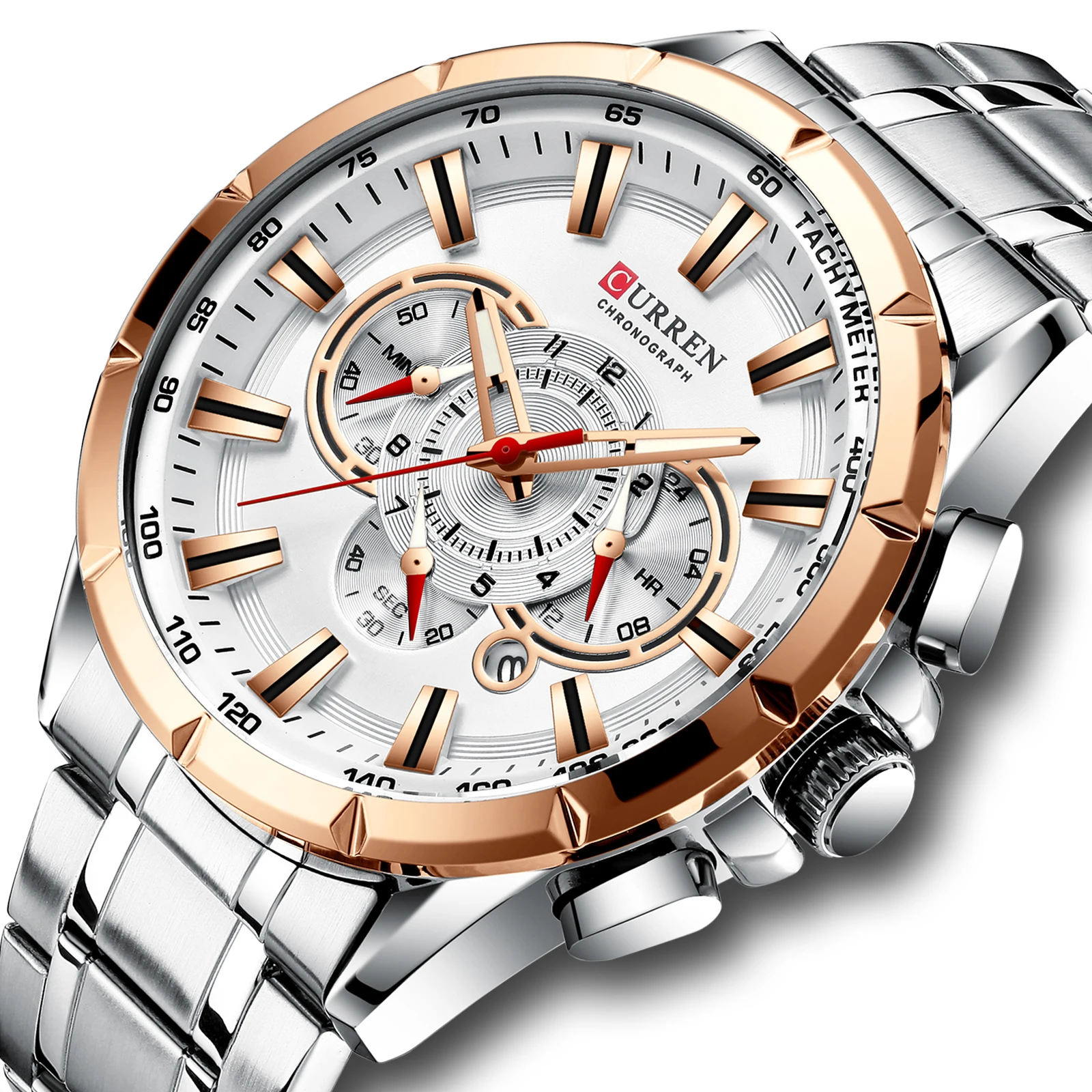 Часы наручные CURREN Мужские Водонепроницаемые брендовые Роскошные спортивные