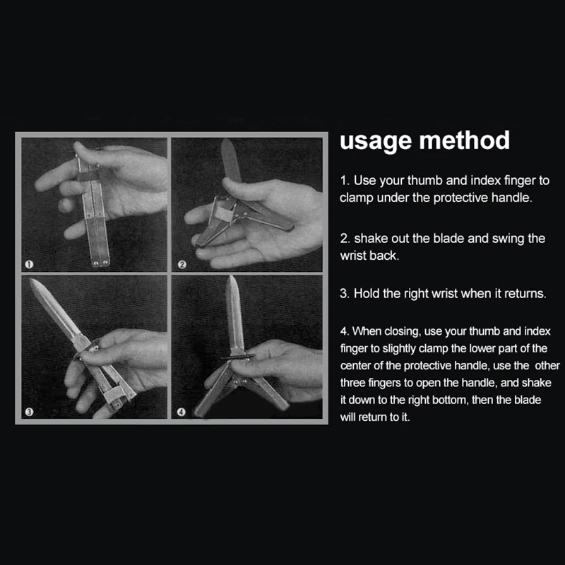 Тренировочный нож бабочка из нержавеющей стали складной для косплея без острых