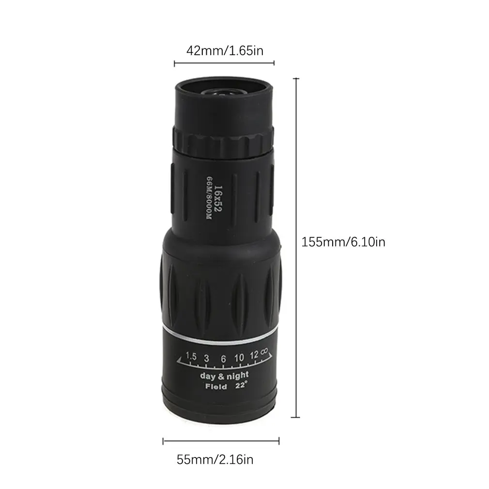 Telescope 16*52 Monoculars Low-Light Visual High-Definition High-Speed Mobile Professional Fashion Portable | Инструменты