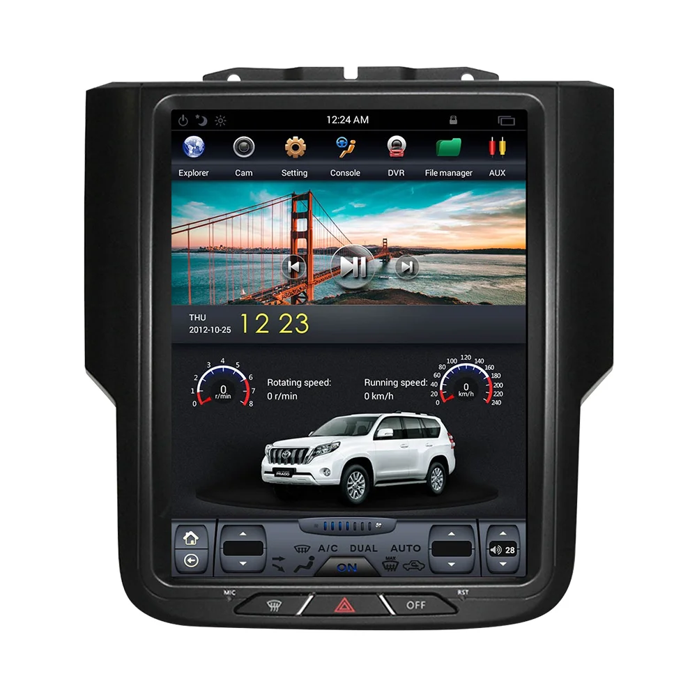 

Car Multimedia Player For DODGE RAM 2013 2014 2015 2016 2017 Tesla Style Screen Android Car GPS Audio Radio Stereo Head Unit
