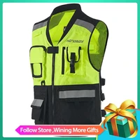 100 polyester reflective vest riding ce motorcyle sports racing breathable shiny protector safety gear cycling team uniform