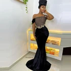 Новинка; Трендовые бархатные платья для выпускного бала Кепки Рукава Кружевная бисерная Русалка Форма индивидуальный заказ официальное мероприятие под традиционное платье Aso Ebi для женщин; Большие размеры вечерние D