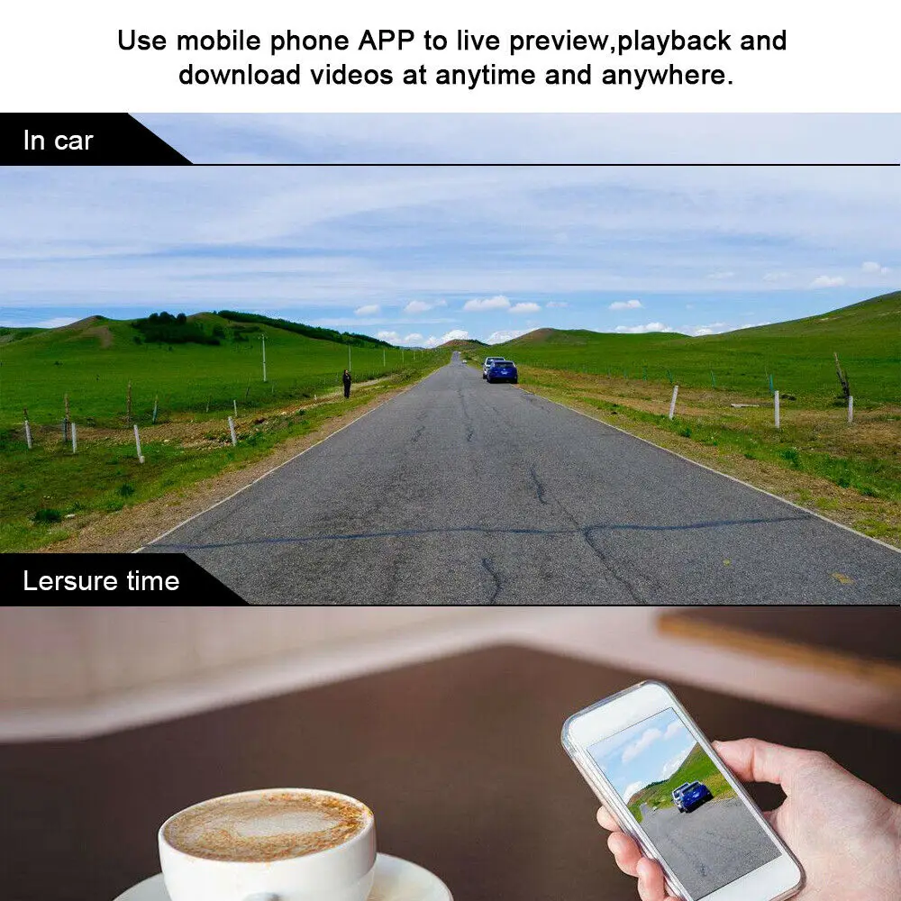 Видеорегистратор Mini 5 UHD DVR Android Автомобильная камера 4K Встроенный Wi-Fi GPS 24 часа