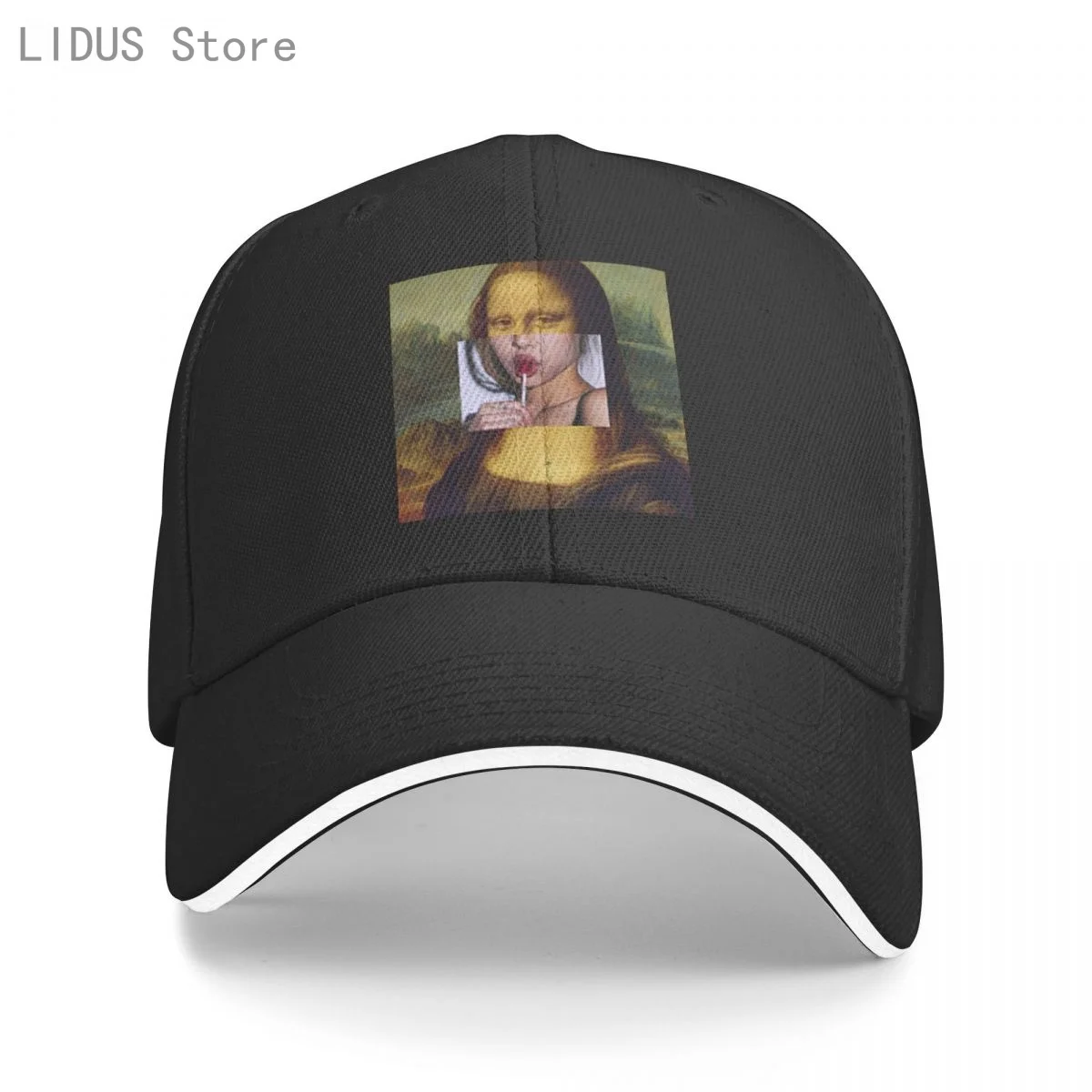 

Mona Lisa Women Spoof Baseball Cap Personality Harajuku Pop Fashion Men Summer 2021 Harajuku Aesthetics Hip-Hop Hat