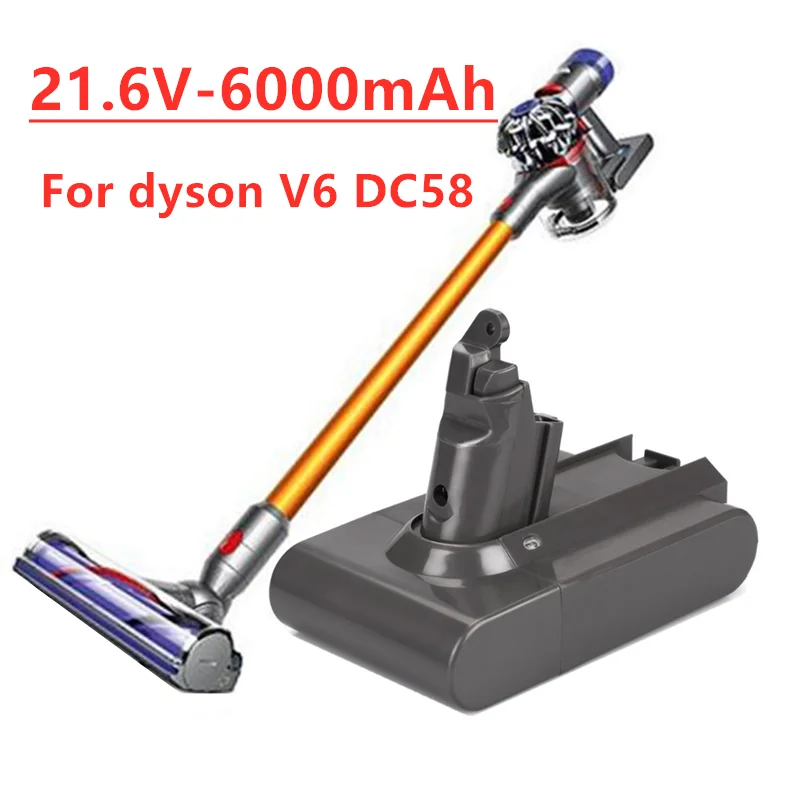 

Сменный литий-ионный аккумулятор 6000 мАч 21,6 в для пылесосов Dyson V6 DC58 DC59 DC61 DC62 DC74 SV09 SV07 SV06 SV04 SV03