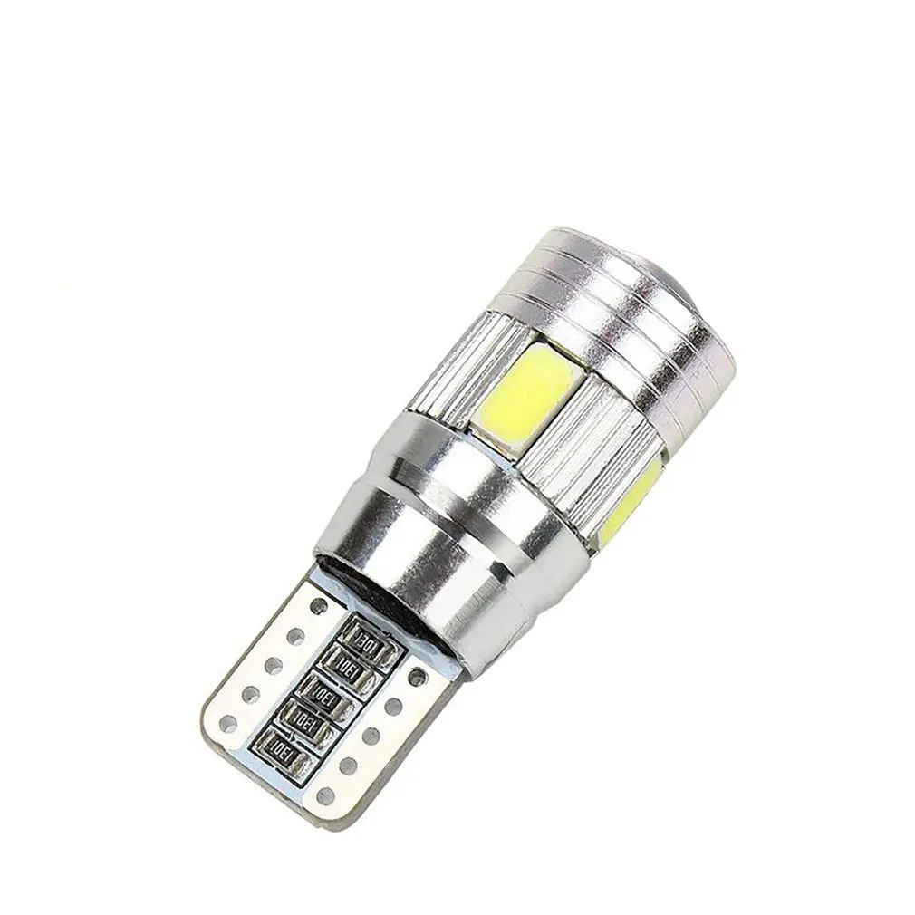 

Car Light Bulb 1 Pcs T10 5630 6smd W5w Car 12v Led Tail Brake Rear Light Lamp Car Led Light Canbus Wedge Bulb Lamp