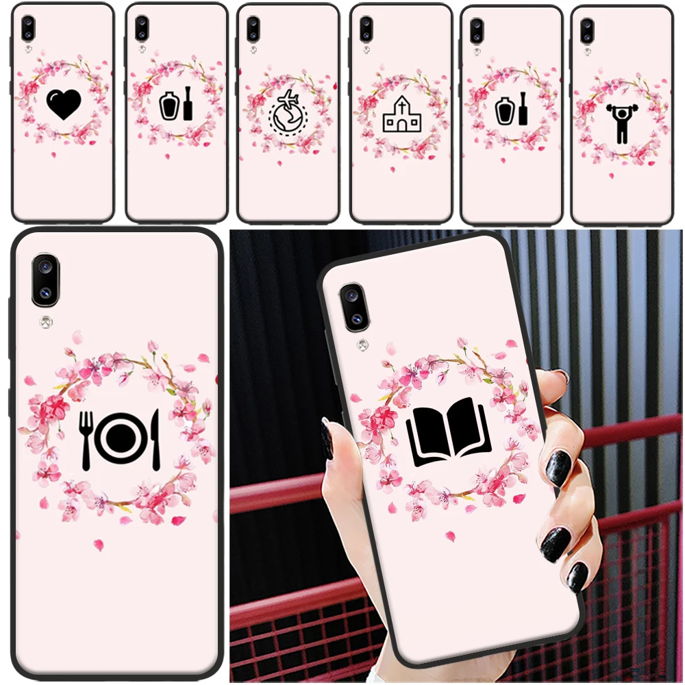 

Pink Peach Blossom Lant Phone Case For Samsung Galaxy A32 A42 A52 A72 4G 5G A11 A21S A31 A41 A51 A71 Coque Back Cover Soft TPU