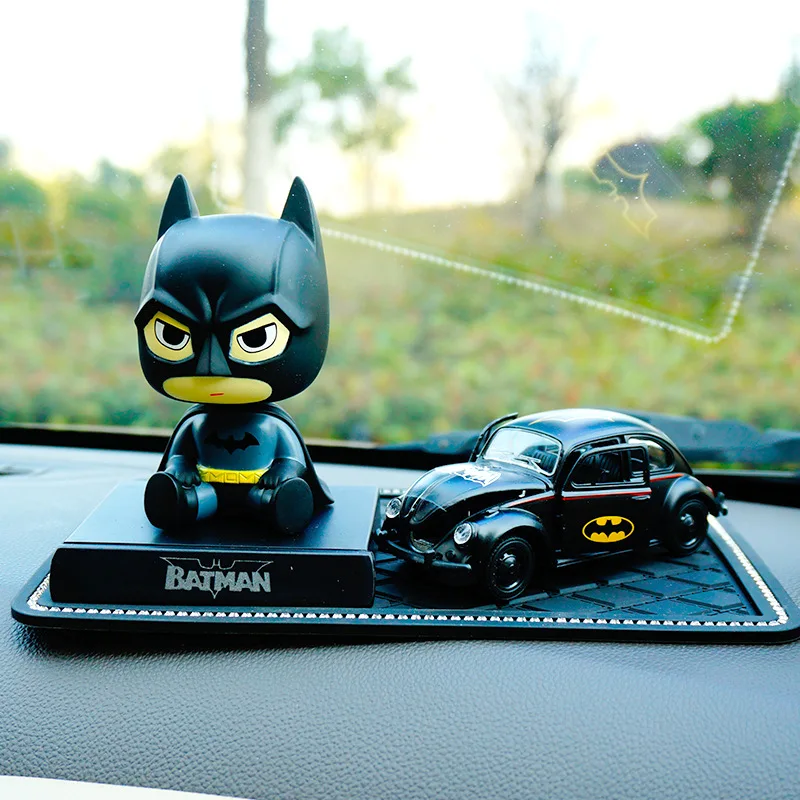 

New Action Figure Model Toy Pokemon Batman Car Shaking His Head Doll Creative Interior Decoration Toys for Children Gift