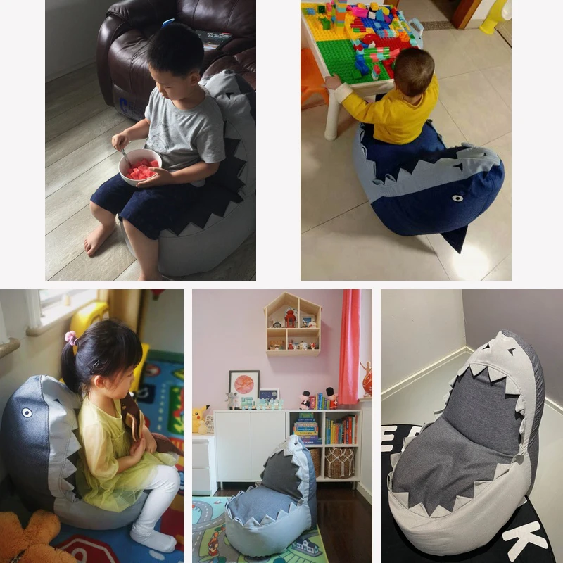 Детский ленивый диван Babyinner милые сумки в виде акулы и бобов кресла с татами