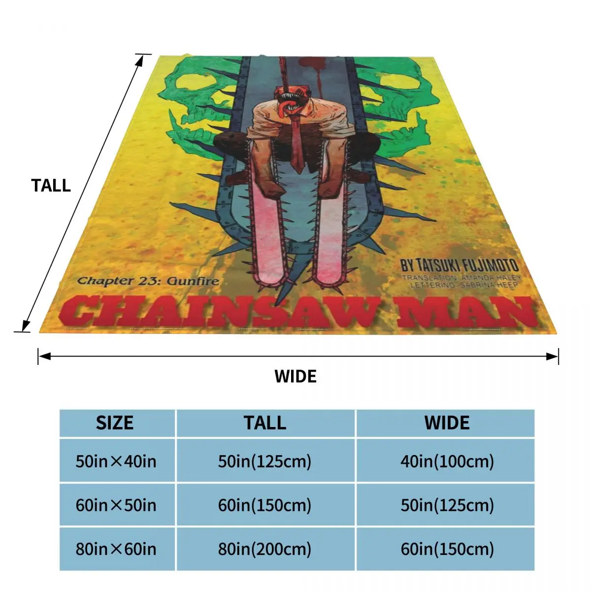 Denji аниме вязаное одеяло флисовое бензопила мужское супер мягкое пледное для