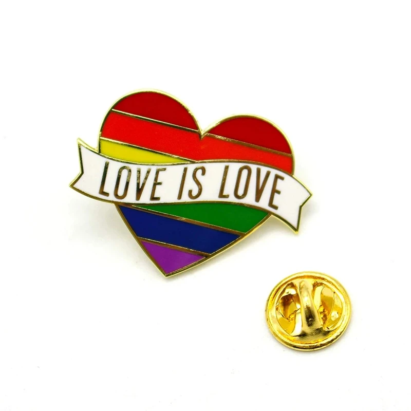 Love Is гордость сердце брошь на застежке эмаль металлические значки лацкан булавки