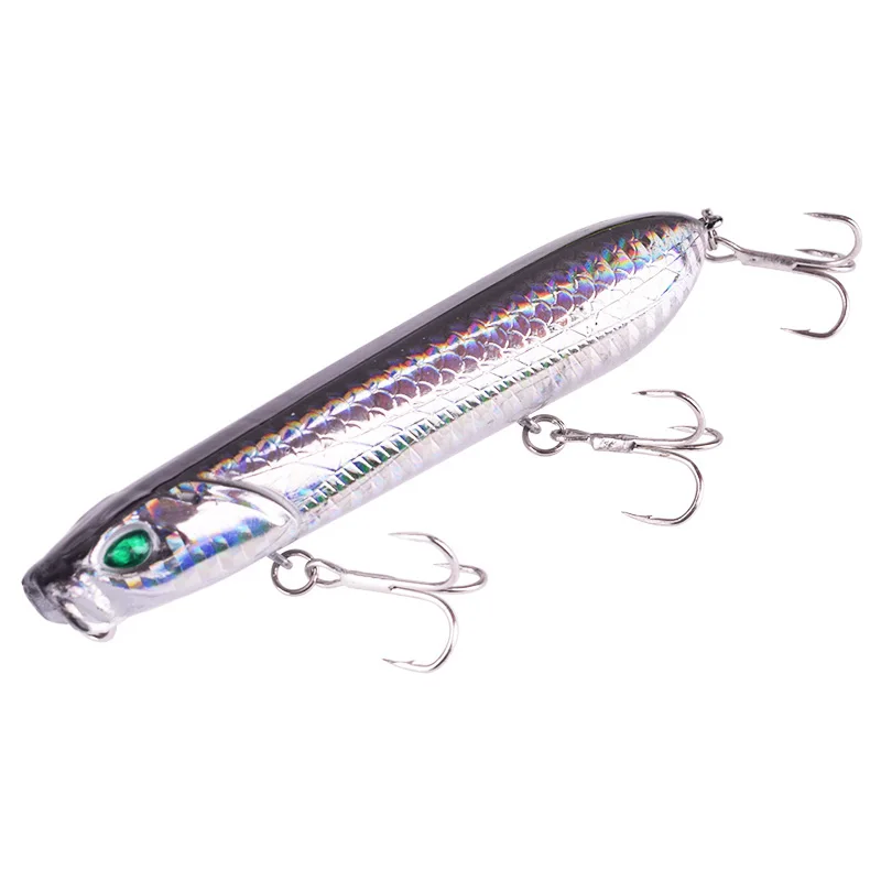 1Pcs Crazy Pencil  Popper Fishing Lures 10cm 18.5g Topwater Wobblers Artificial Hard Bait Bass Crankbait Pesca Fishing Tackle