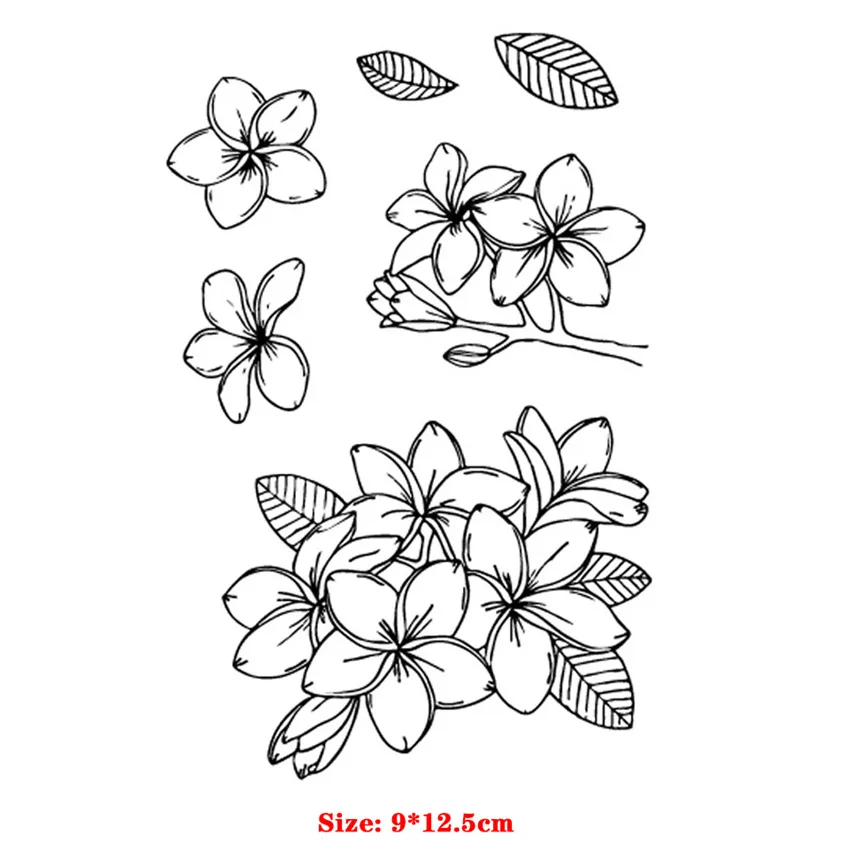 Силиконовые прозрачные штампы для скрапбукинга и вырезания надписей с цветами