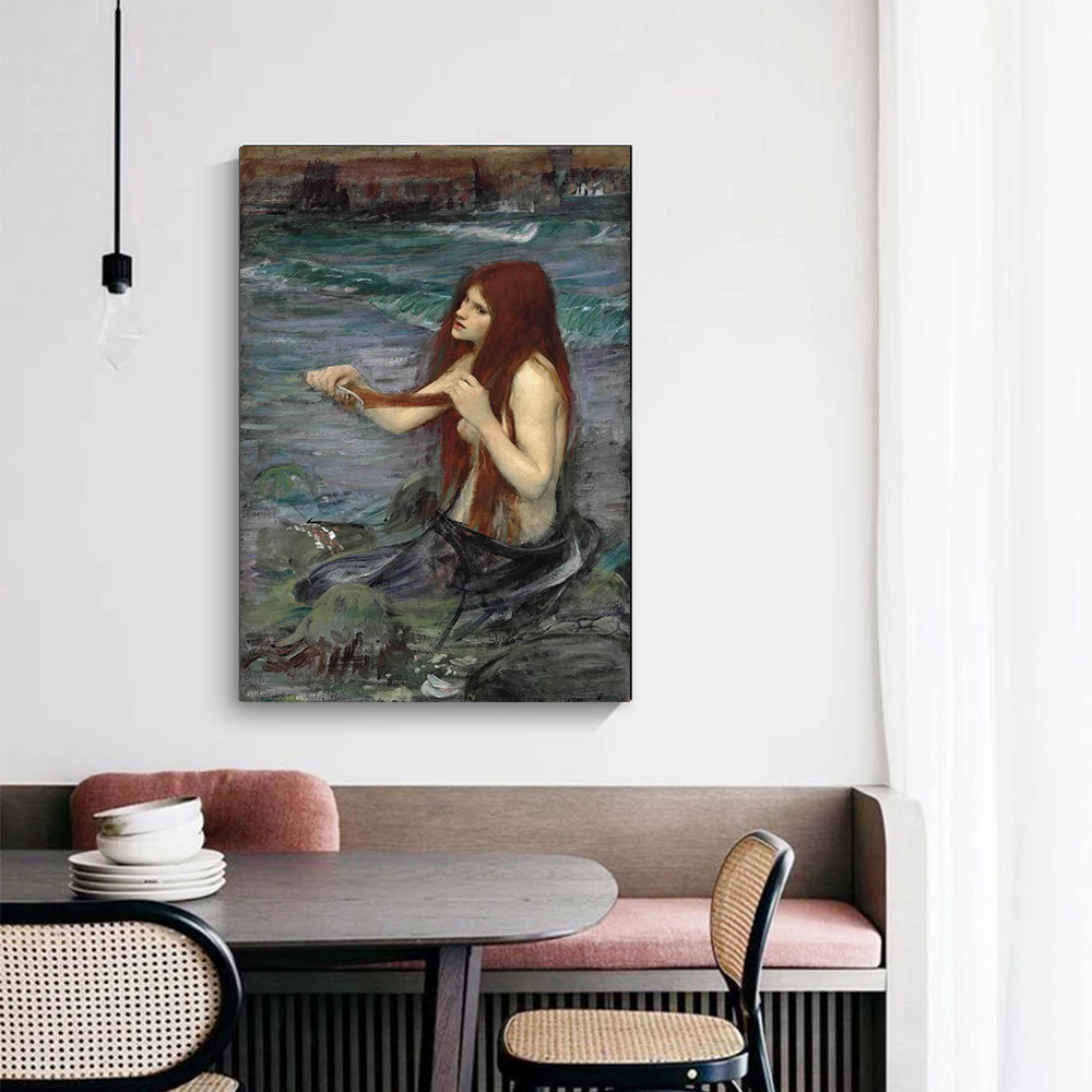 Citon Вильям Waterhouse 1900 A Mermaid Canvas холст картина маслом художественное оформление