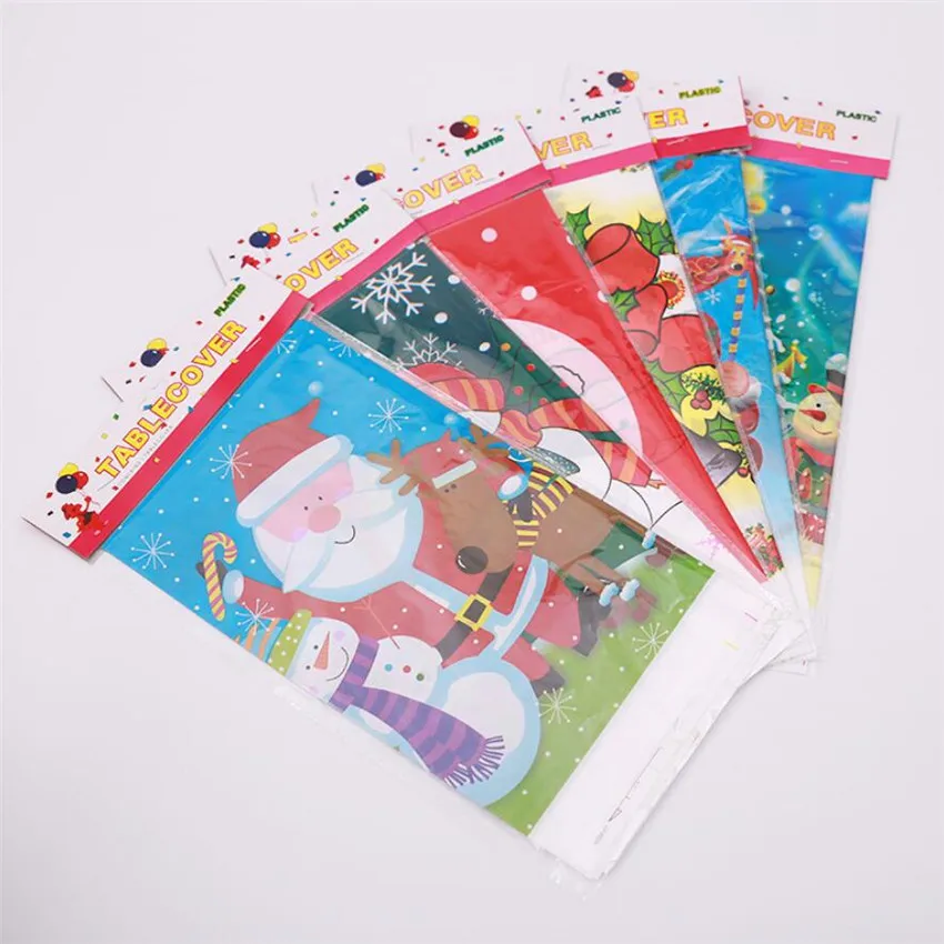 Новогодняя Рождественская Водонепроницаемая скатерть из ПВХ кухонный обеденный