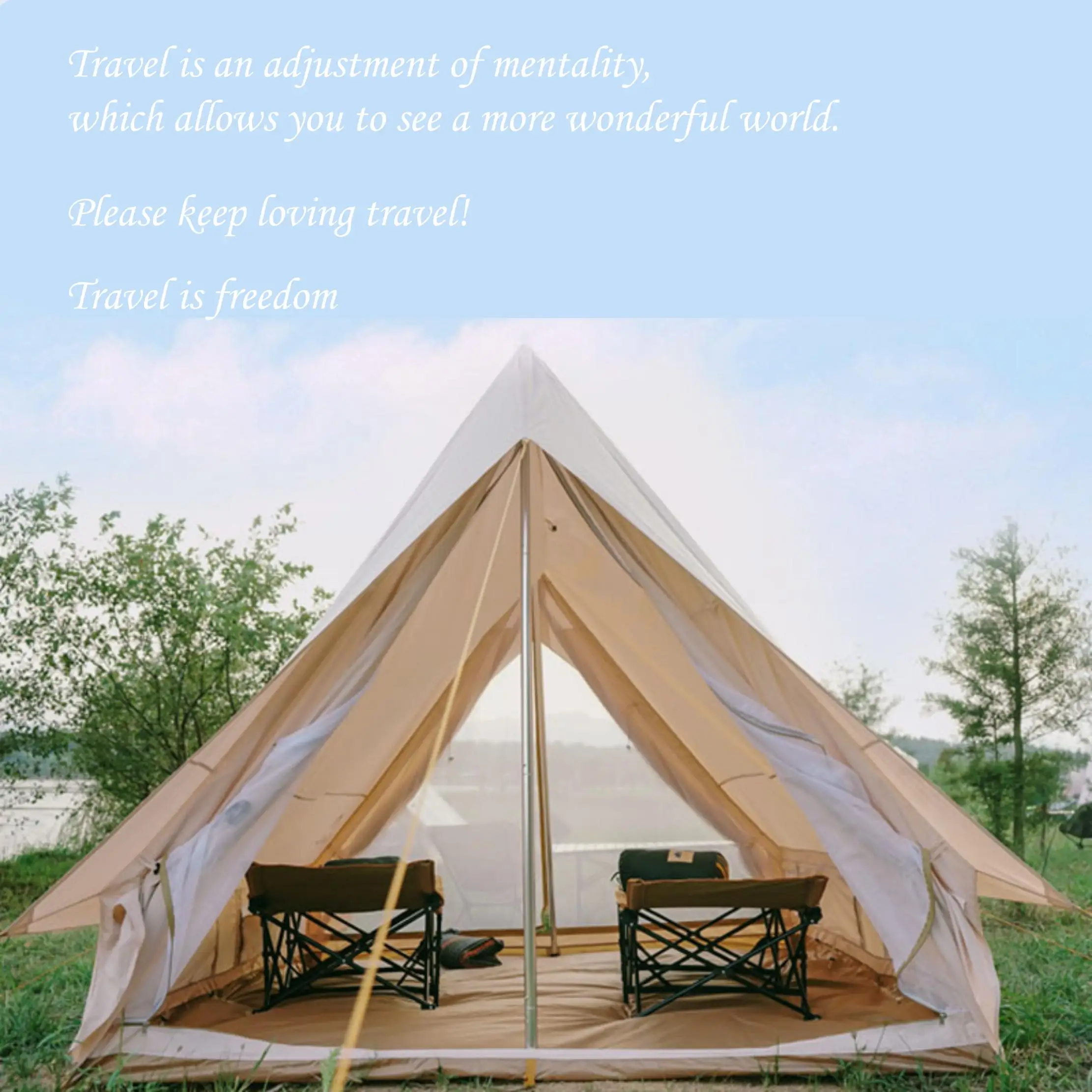 Лёсветильник Кая хлопковая палатка LANDWOLF в скандинавском ретро стиле с большим