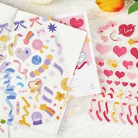colorful ribbon love balloon cartoon bear cute stickers labels paster mobile phone notebook diy decorative sticker stationery