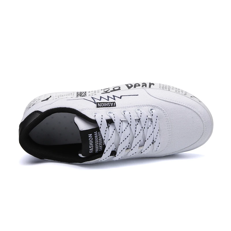 

2020 New Fashion Women Vulcanized Shoes Sneakers Ladies Lace-Up Casual Shoes Breathable Walking Canvas Shoes Graffiti Flat