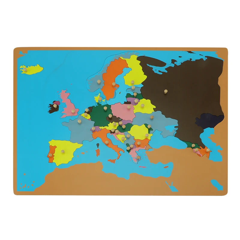 Карта-пазлы с ручкой 3D игра-головоломка geodia Learning деревянные карты цветная доска