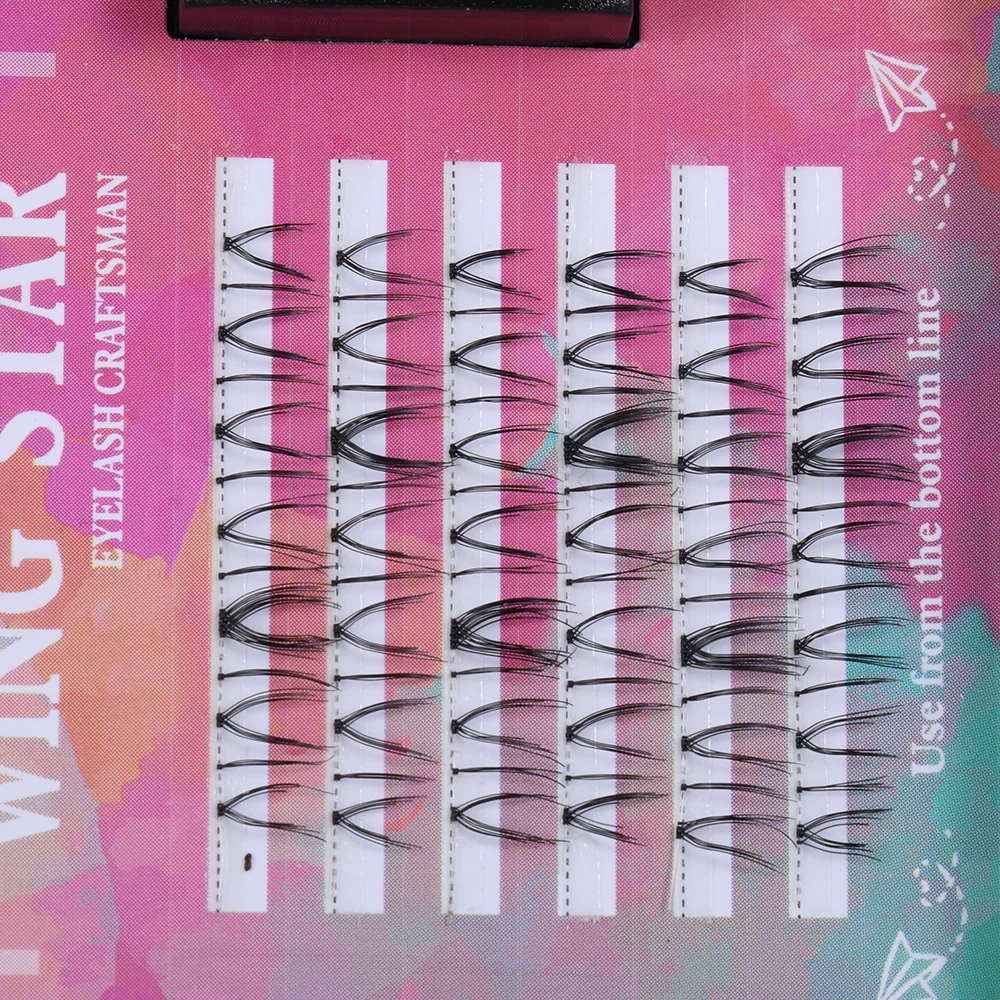 1 коробка сегментированные ресницы для макияжа нижние натуральные ручной работы