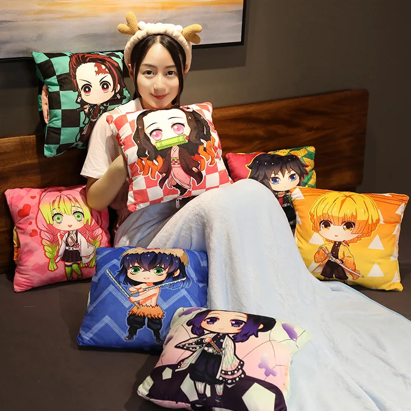 Аниме Demon Slayer Kimetsu No Yaiba Dakimakura Merch Kawaii плюшевая пушистая подушка для тела 3 в 1