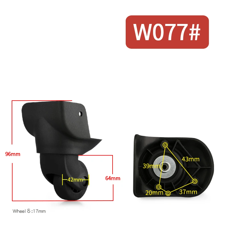Suitcase Accessories Universal Wheel Cloth Case Suitcase Roller A Set of  Front and Rear Wheels Replacement Accessories Wheels