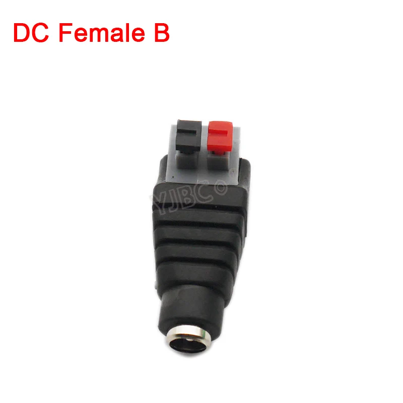 DC Female B 5~ 100 шт. DC разъем для светодиодной ленты Сварка светодиодные ленты адаптер разъем мужской или женский разъем - Цвет: DC Female B