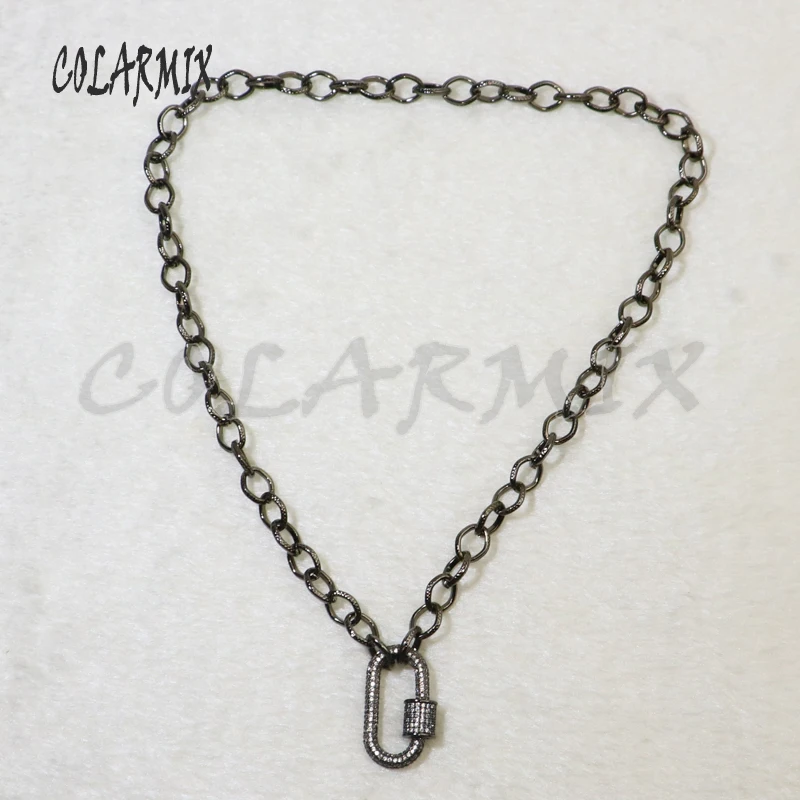 2 шт. ожерелье циркониевая Пряжка Подвеска длинная цепочка Ожерелье Высокое