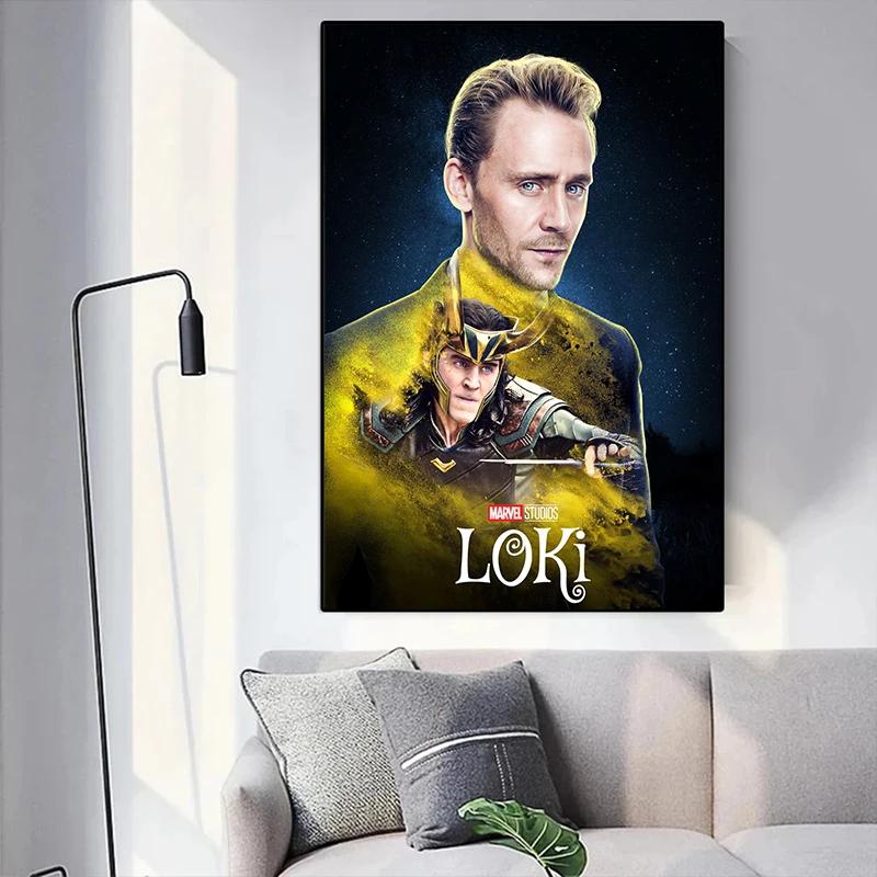 Постеры и принты из фильмов Марвел Loki декоративная картина на холсте для