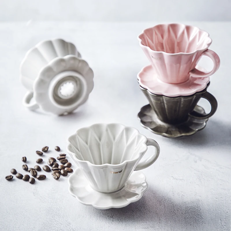 

CX Flower Face Coffee Filter Cup Hand Made Coffee Maker Coffee Filter Screen Drip Filtering Cup Filter Cup