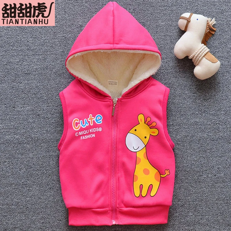 Осенне зимний хлопковый жилет для девочек и мальчиков верхняя одежда куртка без