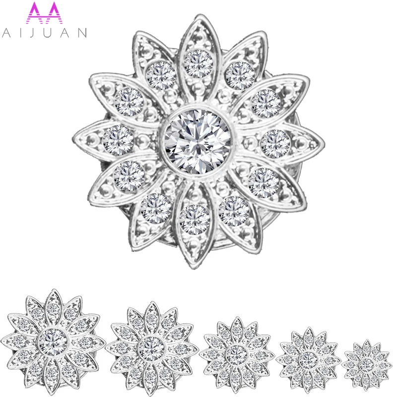 1 пара затычки и туннели солнечные цветы нержавеющая сталь циркон кристалл