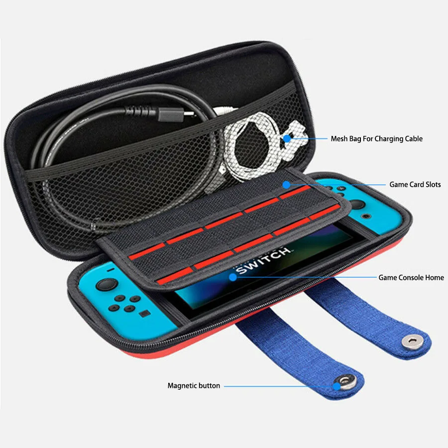 Сумка для переноски с магнитной кнопкой и переключателем, чехол для nintendo Switch, привлекательный внешний вид, аксессуары для nintendo Switch