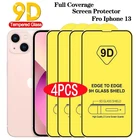 Закаленное стекло 9D для IPhone, защитная пленка с полным покрытием экрана для IPhone 13, 12 Pro Max, Mini, 7, 8 Plus, 11 Pro, XS, Max, X, XR, стекло, 1-4 шт.