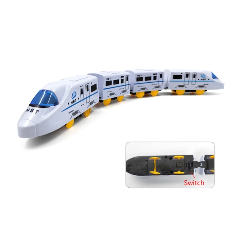 

P15C Connected Train Toy Plastic Train Toy Interactive Electric Toys for Baby High-Speed Train Model Electric Bullet Train