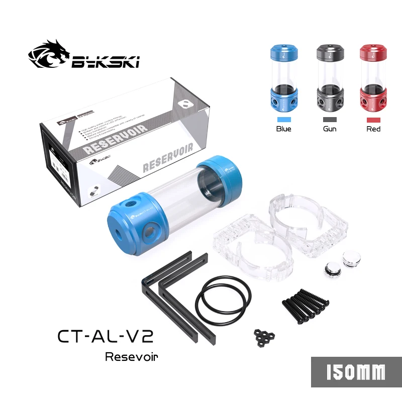 Цилиндрический резервуар BYKSKI синего/Красного/серого цвета диаметром 150 мм X 50 с