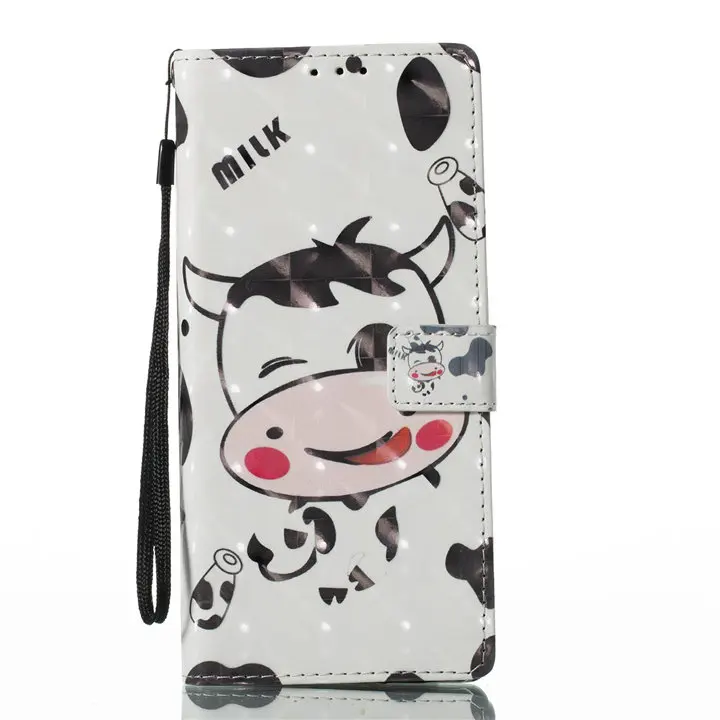 Cows Чехол для samsung Galaxy Note8 S8 плюс S7 S6 край S5 A3 A5 J3 J5 J7 чехол роскошный защитный чехол-книжка из искусственной кожи Модные Coque D03E - Цвет: Cows