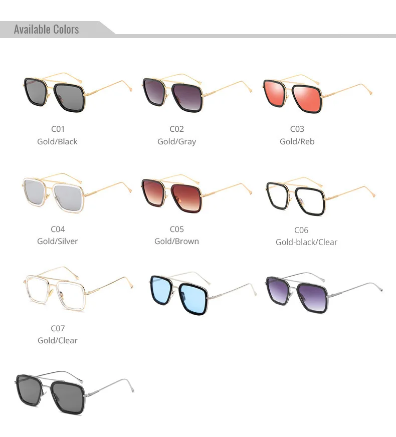 Роскошные модные Мстители Tony Stark Flight стильные мужские солнцезащитные очки