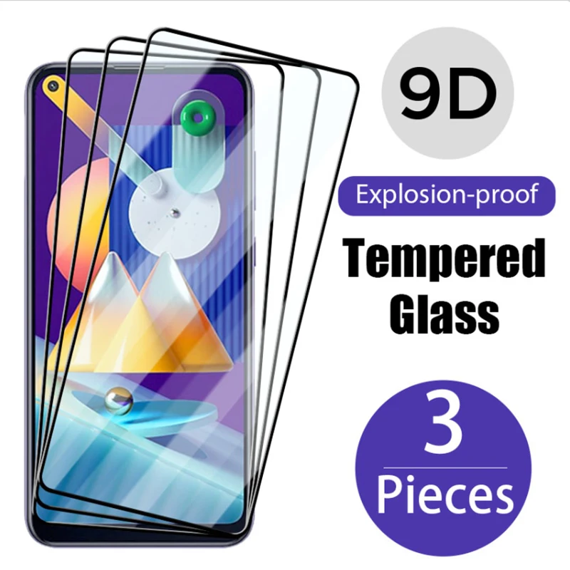 

9D 3 Pcs Tempered Glass for Samsung A71 A51 A31 A41 A21 A21S Screen Protector for Samsung A50 A70 A10 A20 A40 A30 A30S Glass