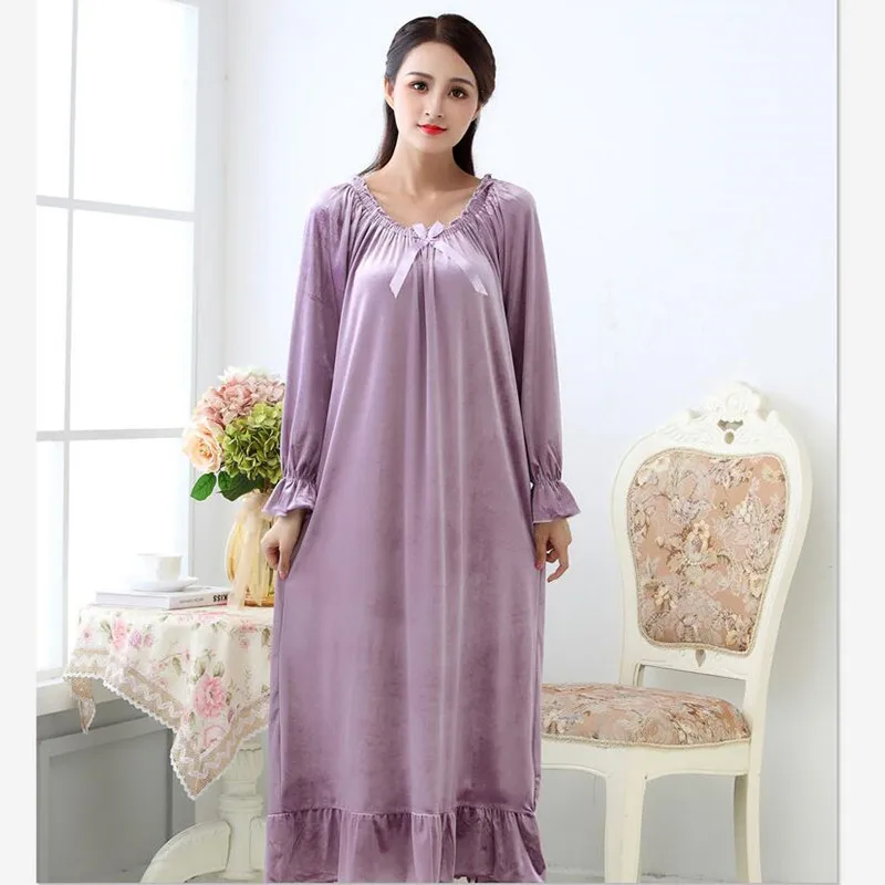 2021Autumn and Winter Women's Nightdress Long Sleeve Student Loose Home Service Night Gown Sleepwear Women Sleep Tops Nightwear