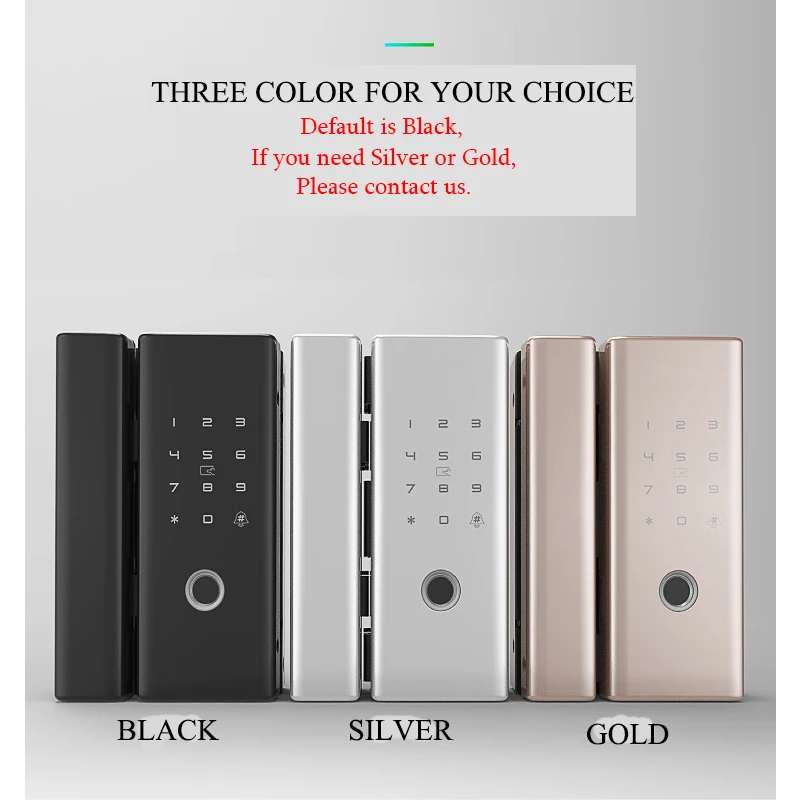 raykube fingerprint glass door lock bluetooth wifi support phone app 4 unlock method for office glass and wooden door free global shipping