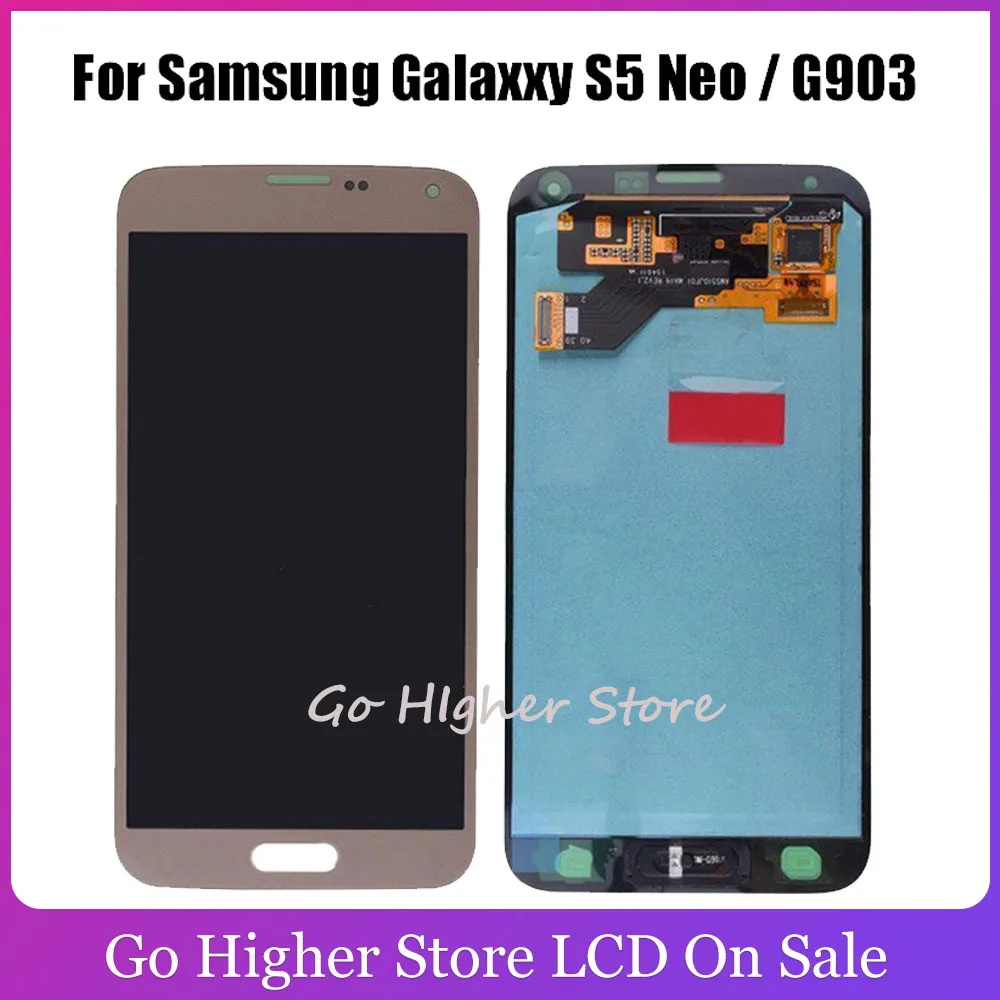 ЖК дисплей AMOLED с сенсорным экраном и дигитайзером в сборе для Samsung Galaxy S5 Neo SM G903M G903