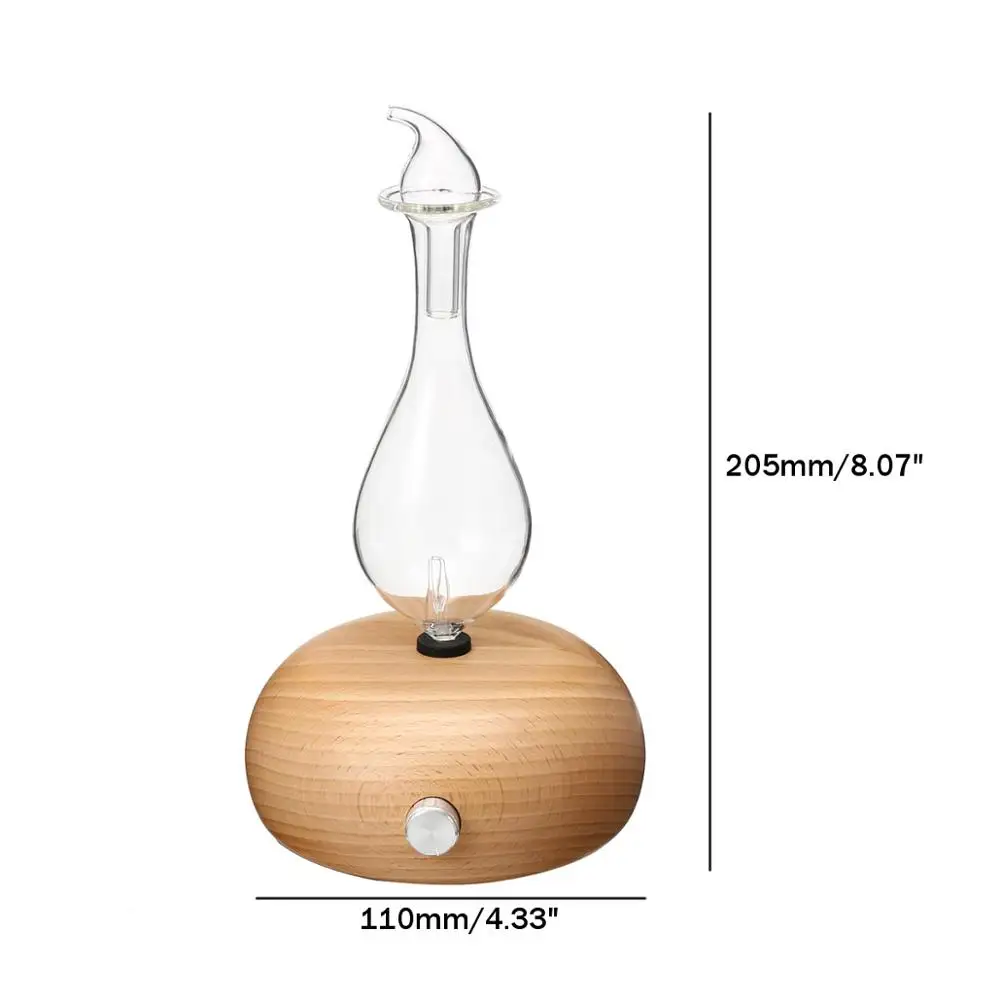 

Wooden Glass Aromatherapy Pure Essential Oils Diffuser Air Nebulizer Humidifier Household Humidifier Air Conditioning Appliance