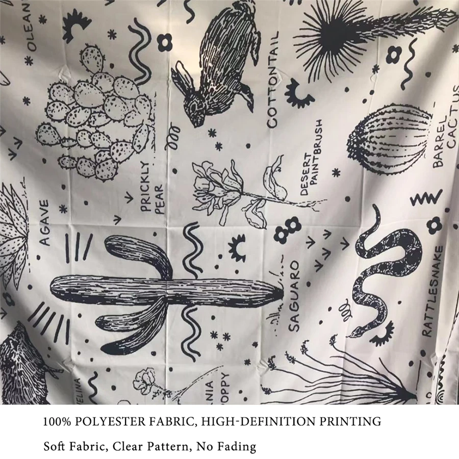 Одеяло пустынное растение Saguaro настенный гобелен хиппи психоделический ковер