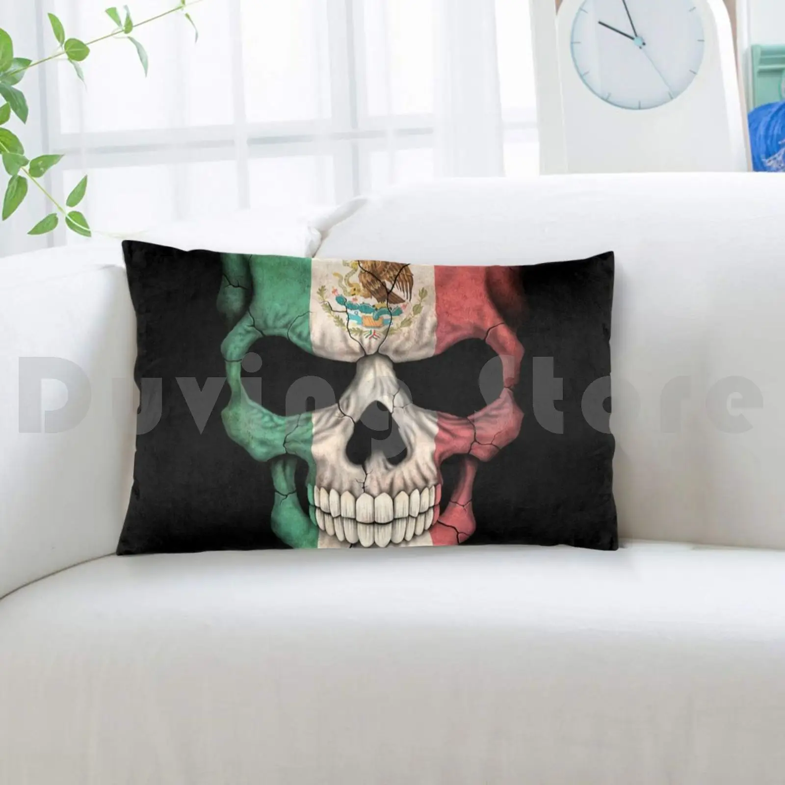 Мексиканский флаг подушка &quotчереп&quot чехол с принтом 50x75 Флаг Мексики