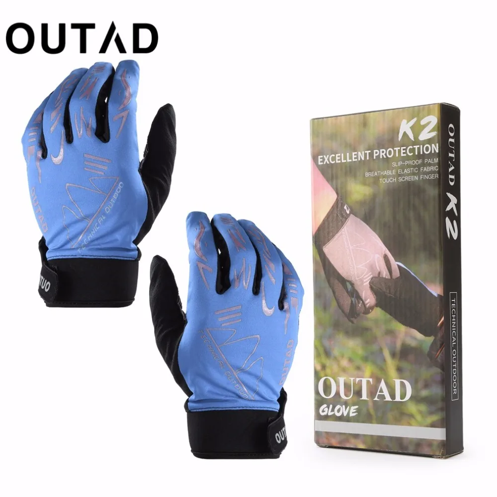 OUTAD мужские/женские уличные перчатки на полный палец для велоспорта горного