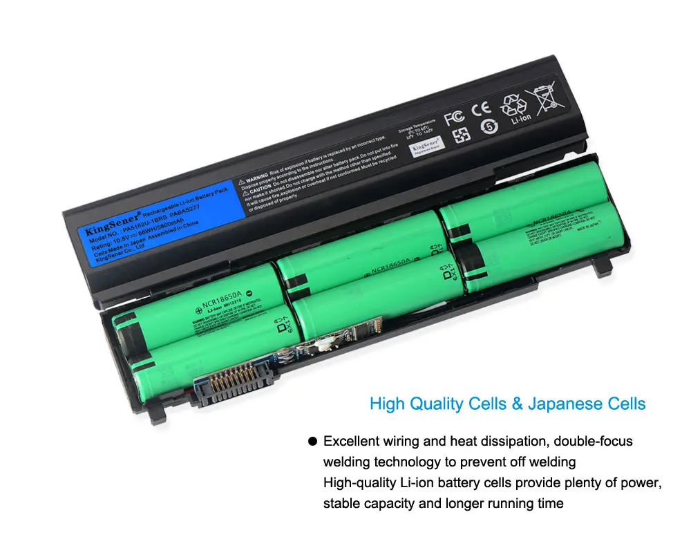 Аккумулятор KingSener PA5162U для ноутбука Toshiba Portege R30 A PABAS277 10 8 V 5800mAh 66WH японские