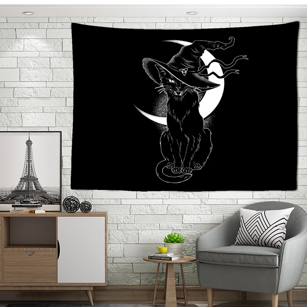 Таинственный котенок гадания ведьмастерская гобелен настенные гобелены Baphomet