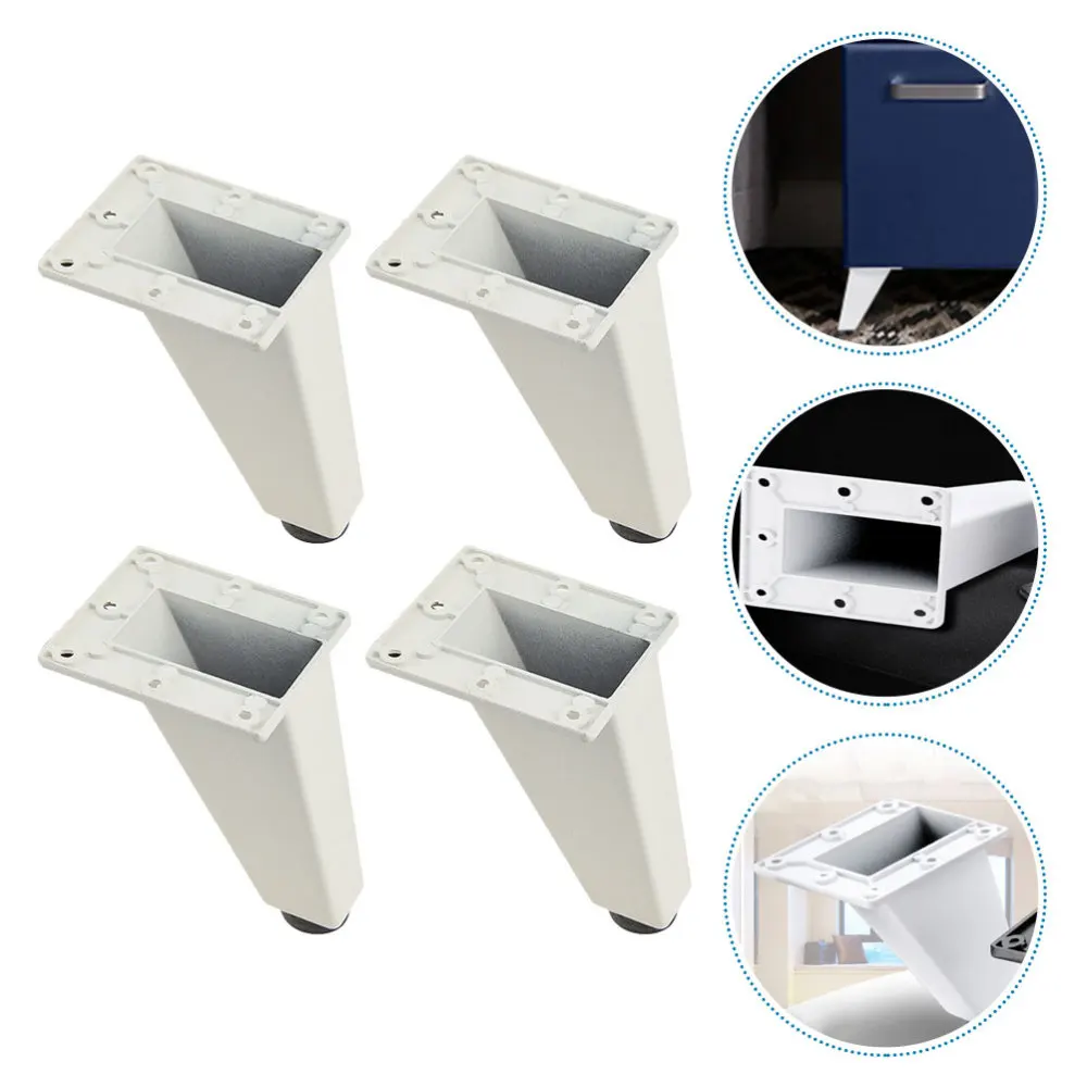 

4Pcs Decoratice Home Cabinet Legs Furniture Aluminum Alloy Support Feet White